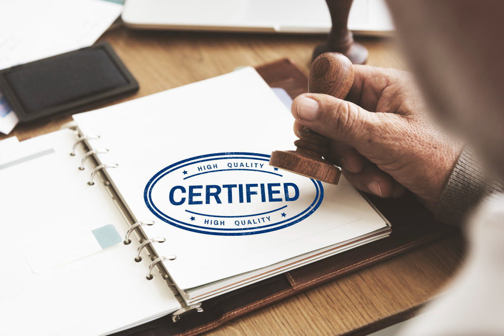 certified warranty guarantee insurance assurance concept