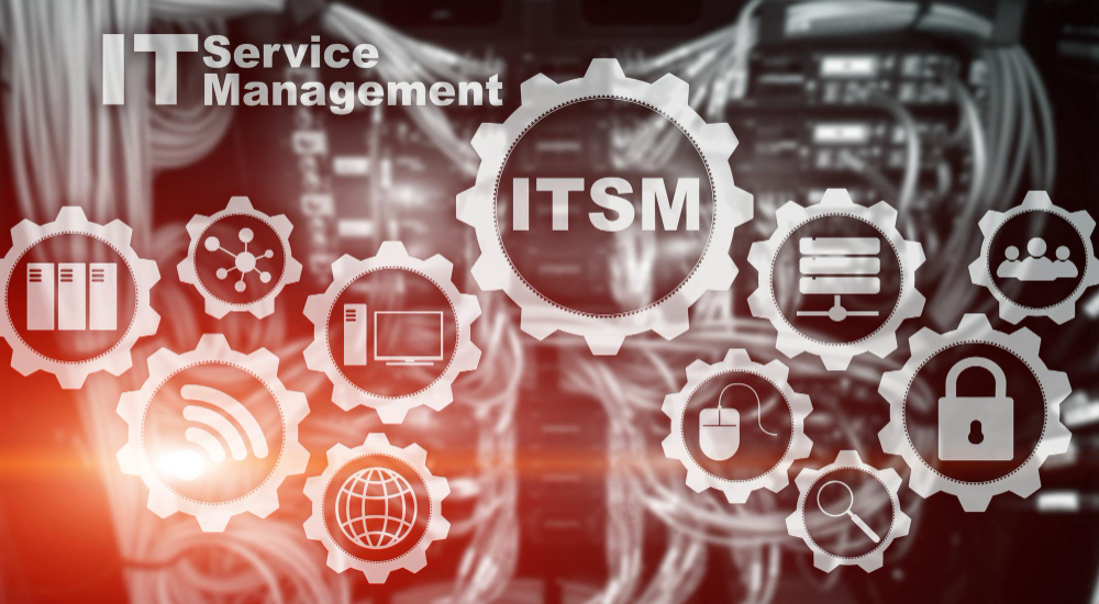 itsm it service management concept information technology service management supercomputer background
