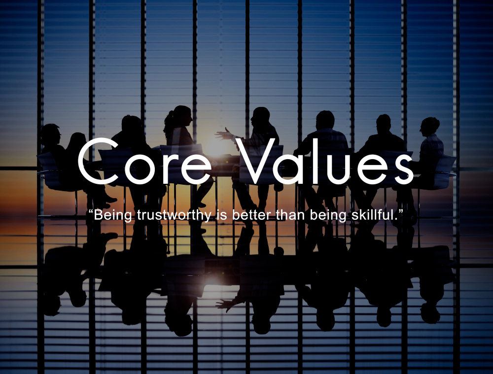 core values goals mission business purpose concept