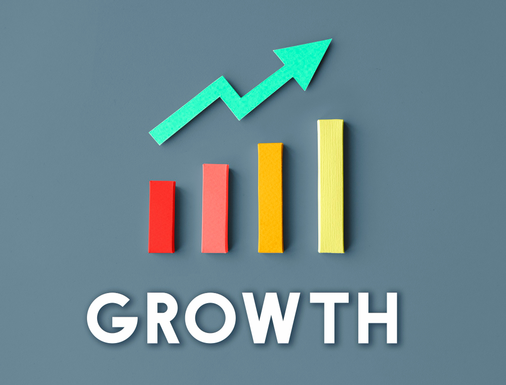 graph growth development improvement profit success concept