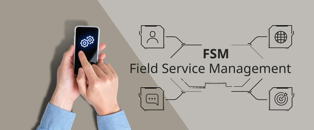 acronym fsm field service management person works smartphone