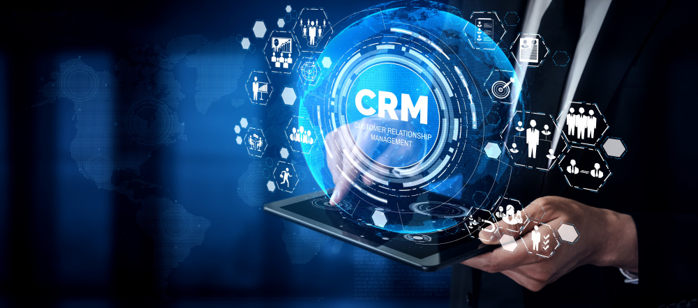 crm customer relationship management business sales marketing system concept